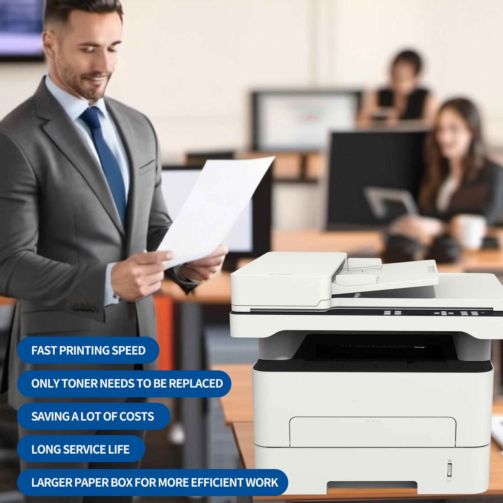 M3300X быстрая скорость простая настройка беспроводной принтер LaserJet MFP сканирование печати копирование всего в одном станке для Рабочей группы