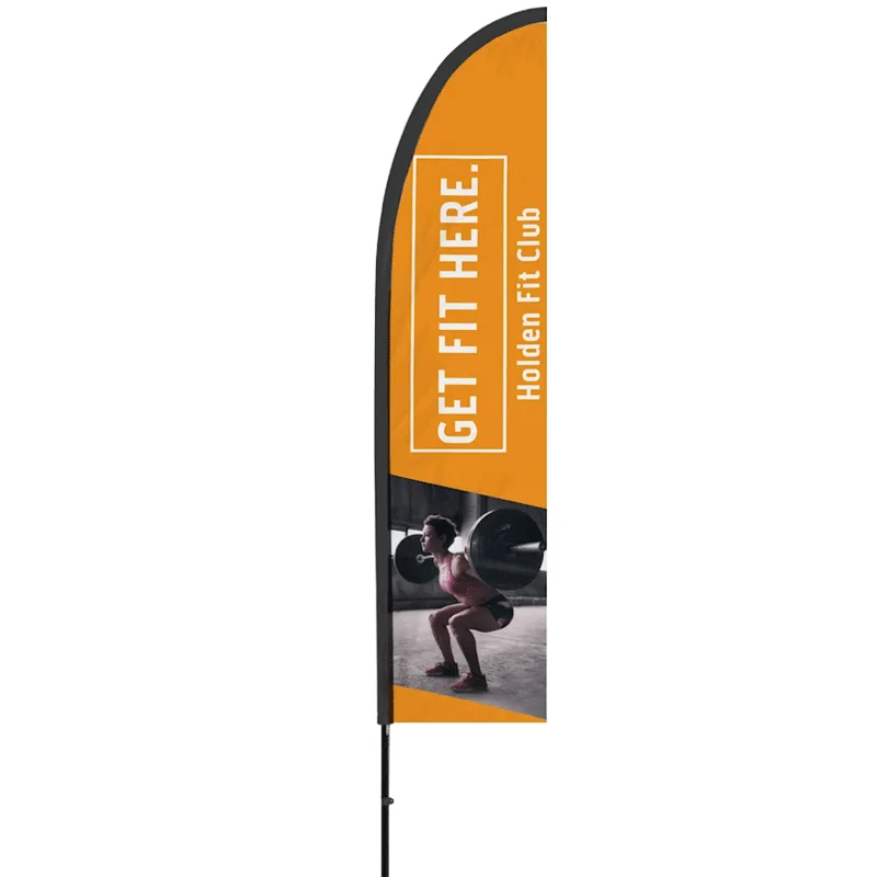 Polyester Material Flight Banner Custom Event Promotional Teardrop Banner Aluminum Advertising Banner Beach Flag