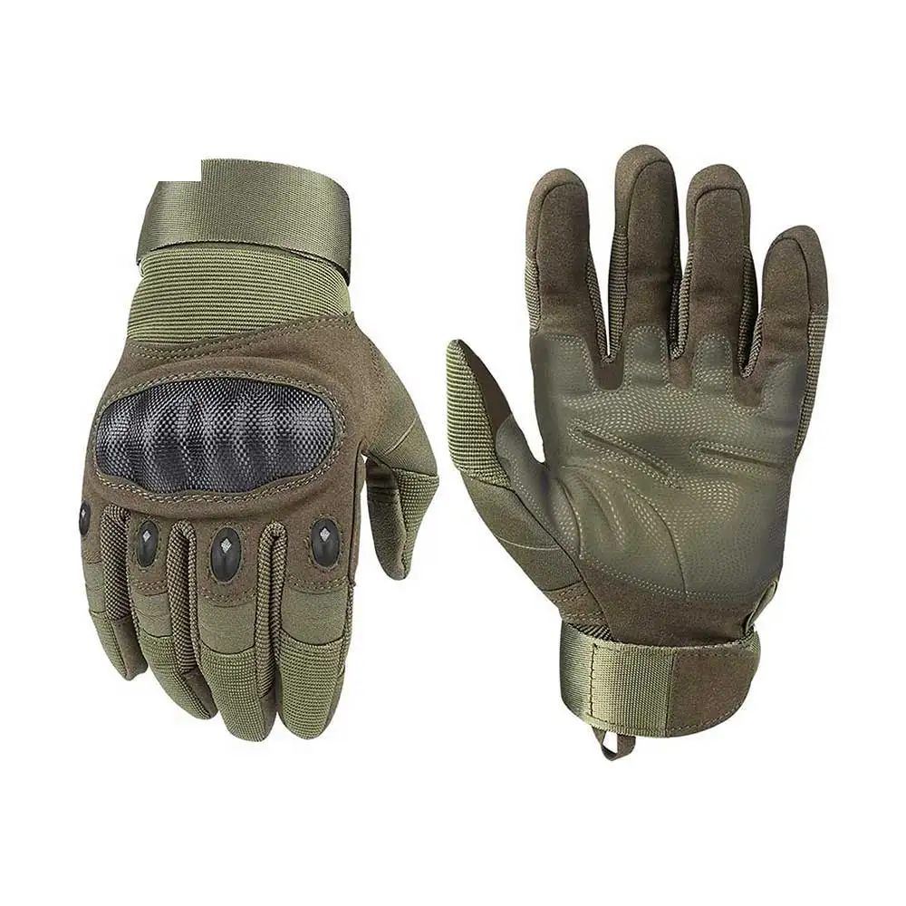 Cycling Climbing Hiking Hunting  Combat Airsoft Fingerless Gloves Hard Knuckle Padded Half Finger