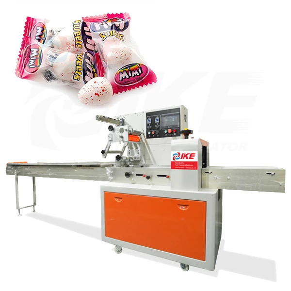 Factory Automatic Feeder Soft Stick Toffee Candy Flowpack Packaging Machine