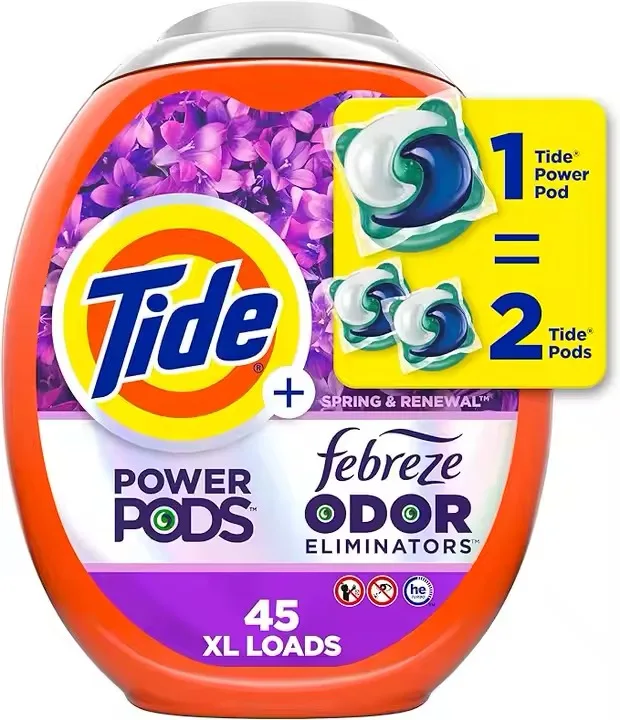 Tide Power Pods 3-in-1 Laundry Detergent Pacs 45 Count with Febreze Freshness and Odor Eliminators