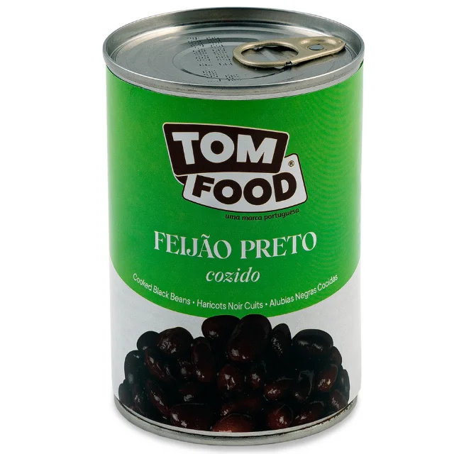 Высокое качество TOM FOOD консервированные черные бобы 420 г