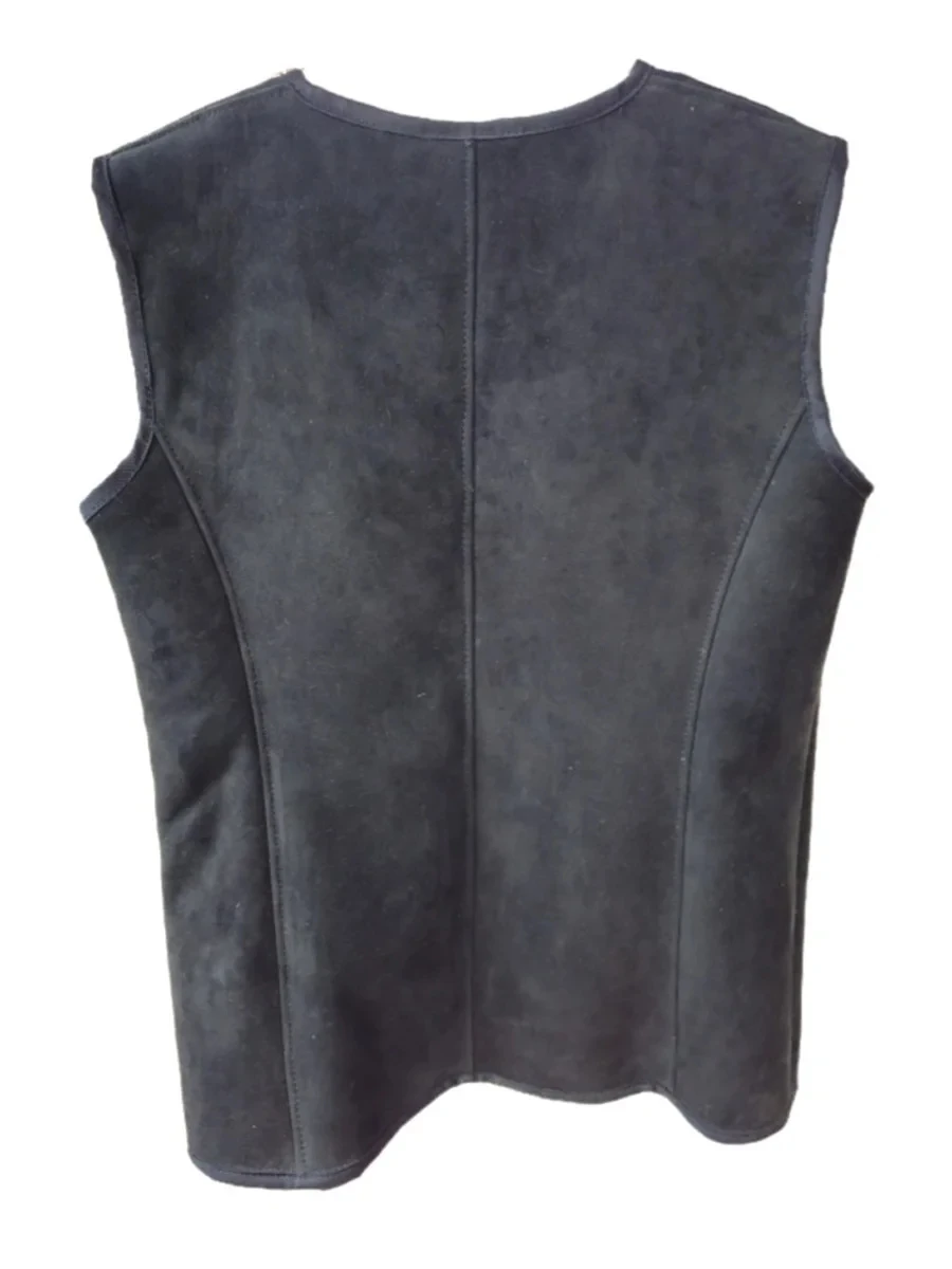 Sheepskin vest for cold season high quality vests for sale custom logo vests
