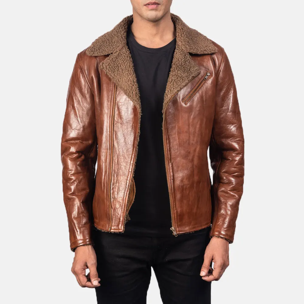 2023 OEM Service High Quality PU Leather Winter Jacket Best Design With Decorative Pattern Heated Features Denim Fabric for Men