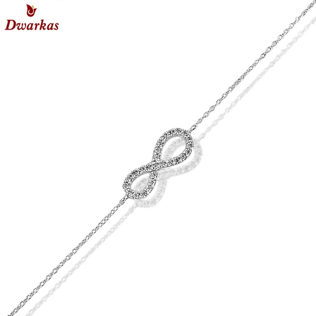 Classy design top quality 925 sterling silver white zircon stone bracelet manufacturer for women gift her