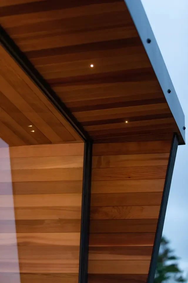 High end luxury customized Canadian hemlock outdoor traditional steam sauna wooden room