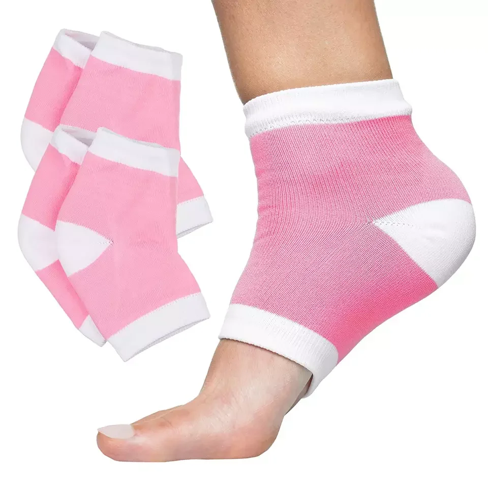Moisturizing Heel Socks Gel Lined Toeless Spa Socks to Heal and Treat Dry for Your Feet