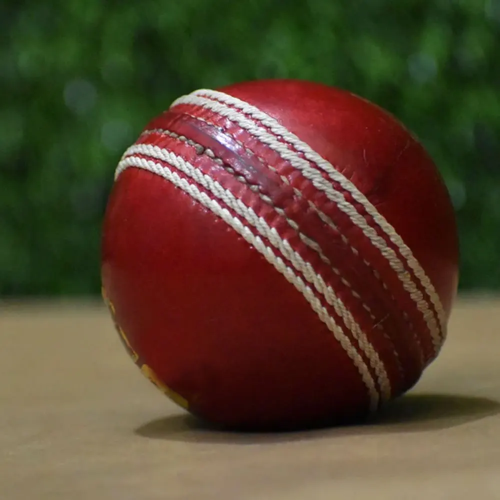 Red Cricket Ball | Red Color Leather Cricket Balls for Practice A Grade Handstitched | Senior Official Hard & Seasoned  Cricket