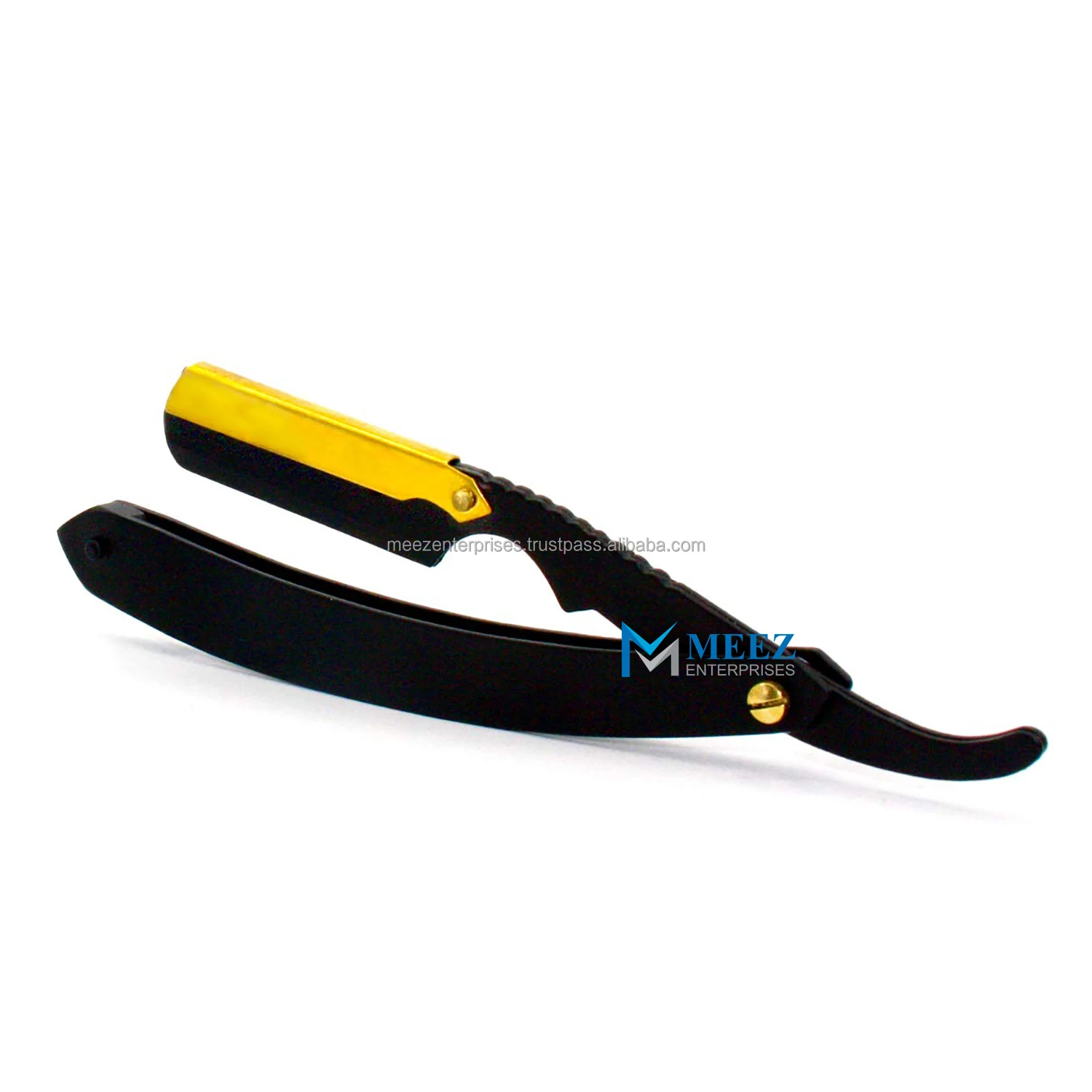 Straight Razor Blade for Barber includes 20 Free Blades Beauty Tool (Black & Red Modern Art Straight Razor)