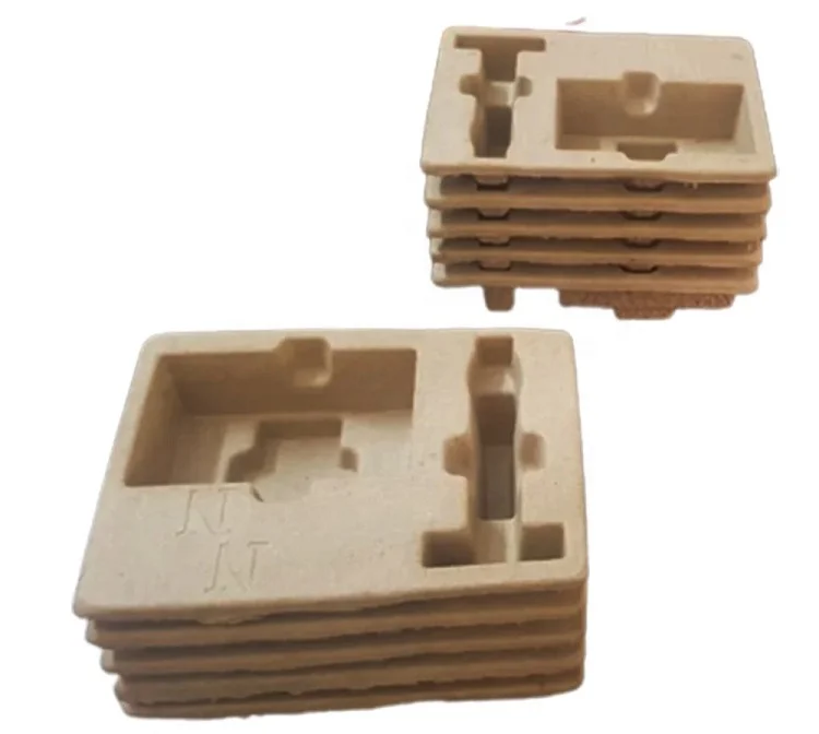 Biodegradable Sugarcane Bagasse Pulp Fiber Molded Packaging Razor Insert Pack Inner Tray