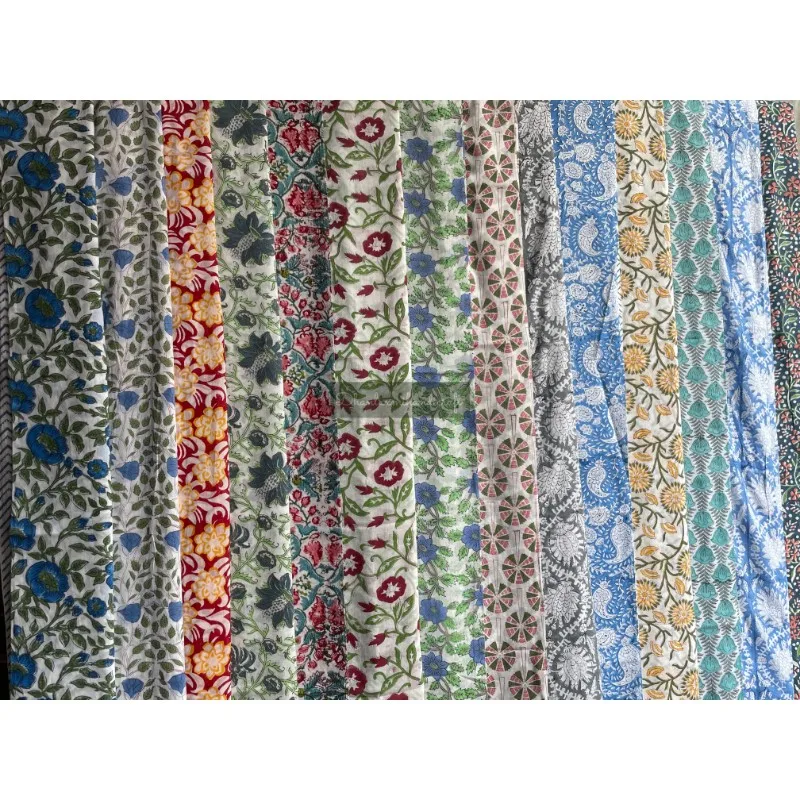 Hand Block Printed Beautiful Cruise Wear Clothing Boho Chic Floral Printed Cover-Up Sarong Sexy Bikini Cover and Pareo Wrap