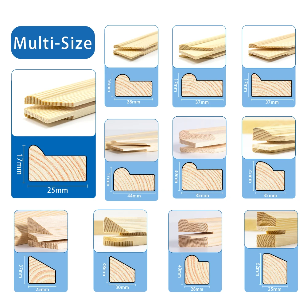 Canvas stretcher bar for wood frame 1.7x2.5cm Canvas Art Painting Frame Shaping Mixed Media DIY Canvas Frame