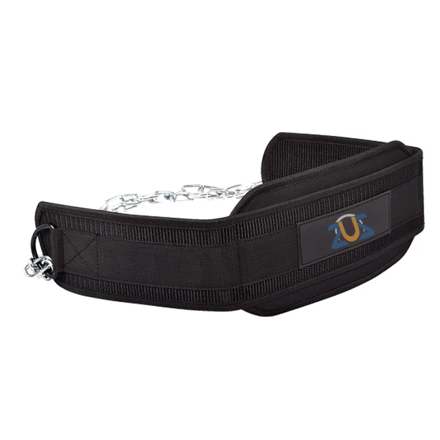 Custom Wholesale Neoprene Dipping Belt with Heavy Duty Chain for Weightlifting & Chin Ups Adjustable Durable Gym Accessory
