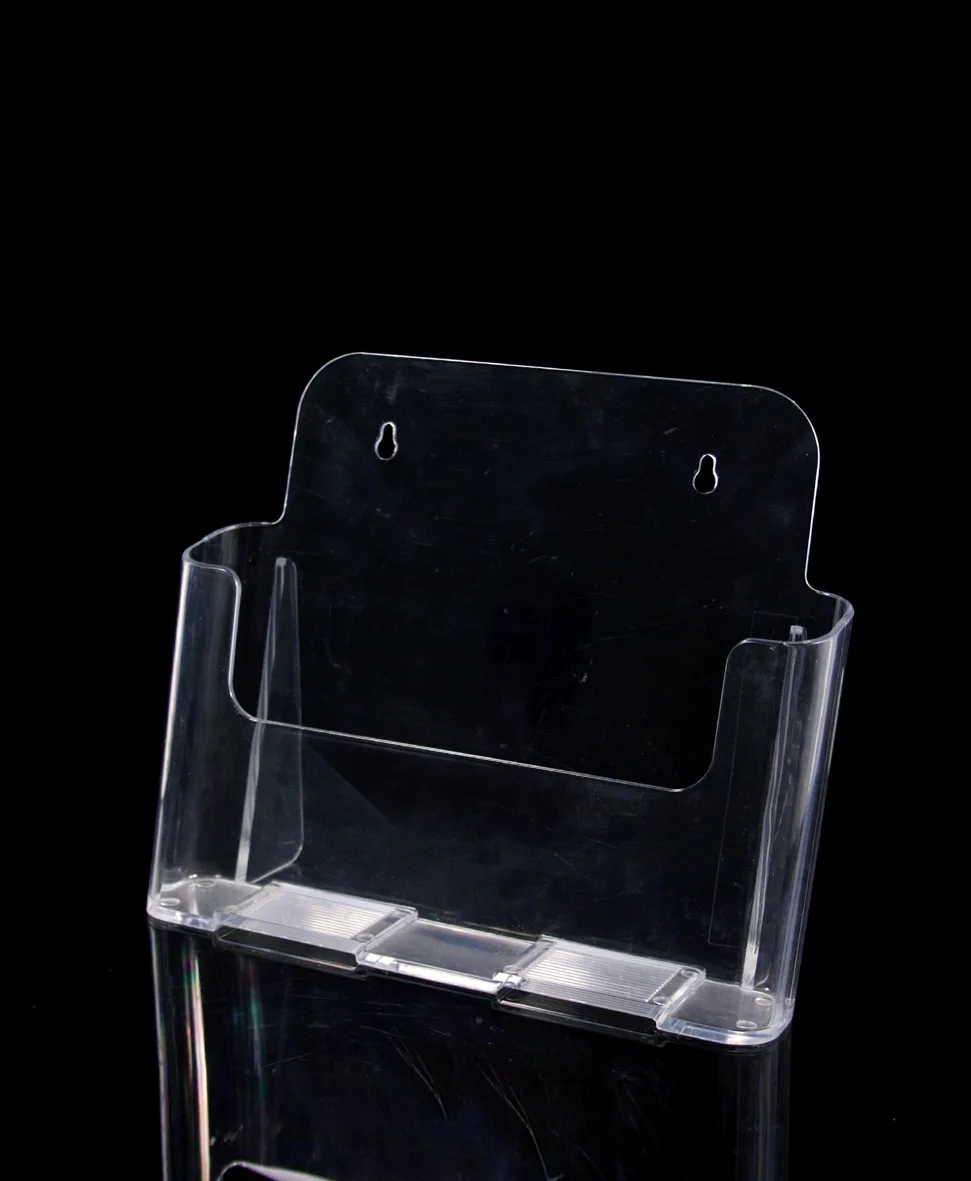 Держатель для брошюр акриловый, подставка для листовок размера A5, двухскладной отдельно стоящий прилавок, демонстрация меню, портрет