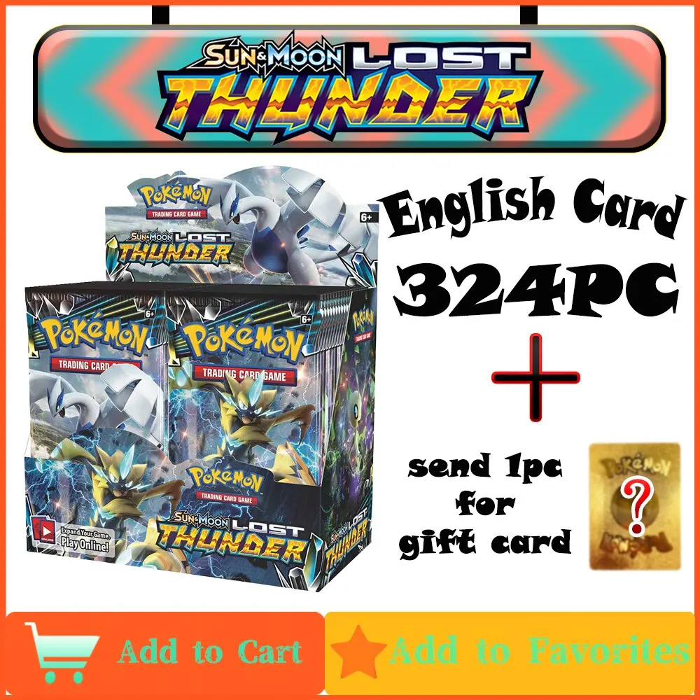 360 Pcs/box Poke mon Trading Cards Booster Box Factory Good Quality  Evolutions Unbroken Playing Carte Poke mon Gx Cards