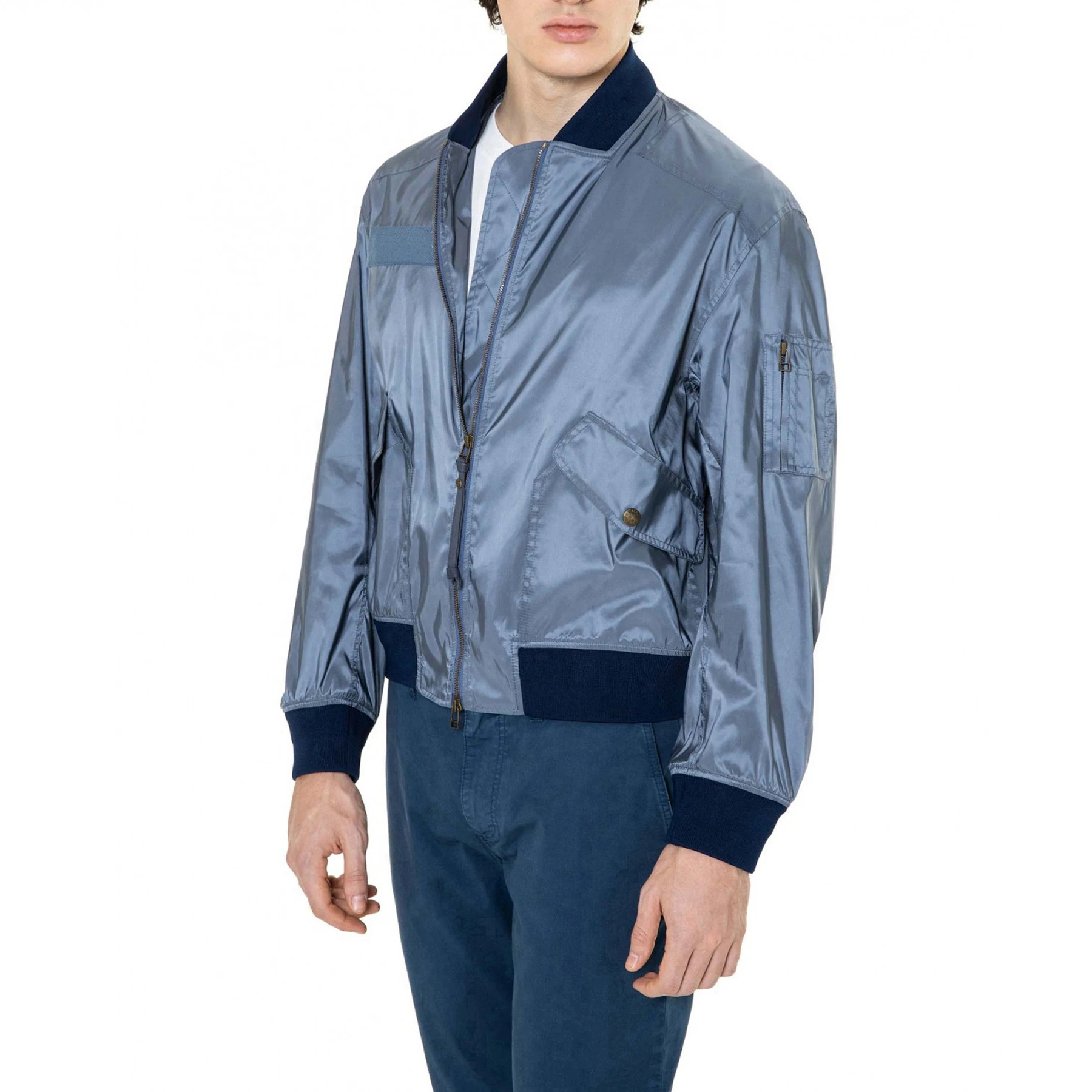 Bomber Jacket Wholesale Spring Nylon Flight Bomber Jacket For Men Plus Size With Custom Logo