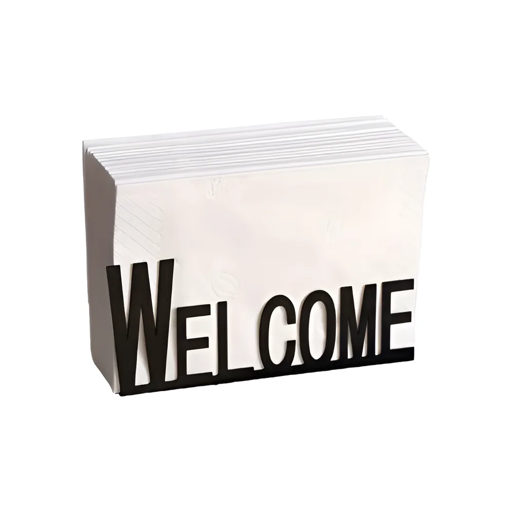 Welcome Written Metal Napkin Holder For Restuarant Hotel Home Dinning Use in Bulk Rate From India