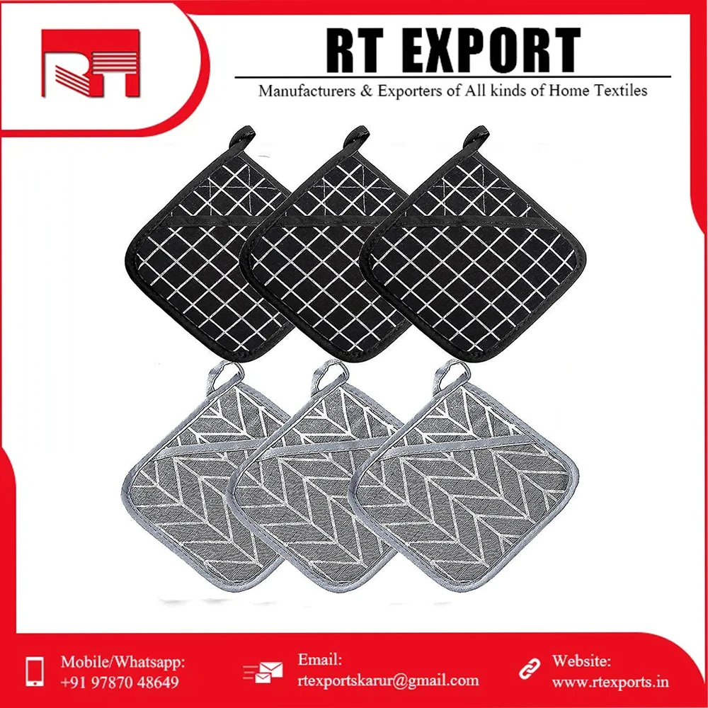 New Arrival Christmas Pot Holder Customized Print Heat Resistant 100% Pure Cotton Kitchen Pot Holder