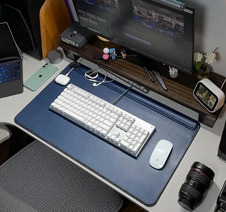Multi-functional Magnetic Table Mat, Waterproof Leather Mouse Pad, Writing Desk Pad, Felt Mouse Pad, Office Desk Mat