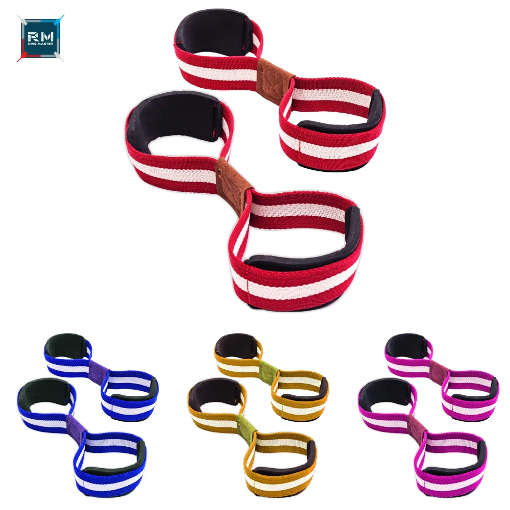 Fitness Safety Padded Figure 8 Lifting Straps for All Types of Lifting Exercises Including Powerlifting Weightlifting Shrugs