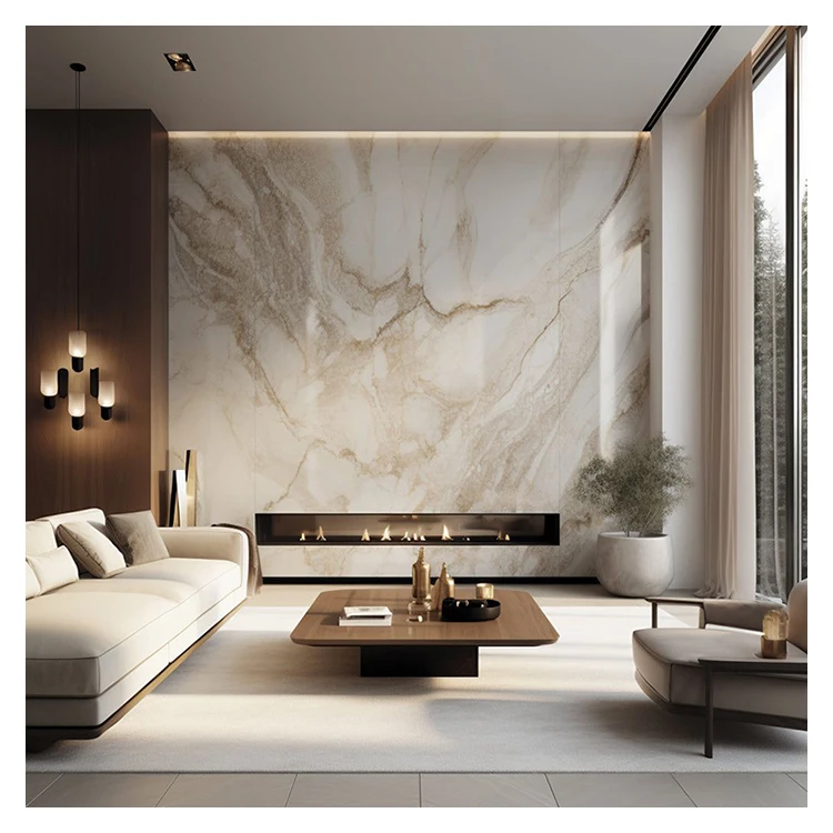 Light Luxury Modern Design 3D Marble Interior Wall Panel for Hotel and Home Decoration