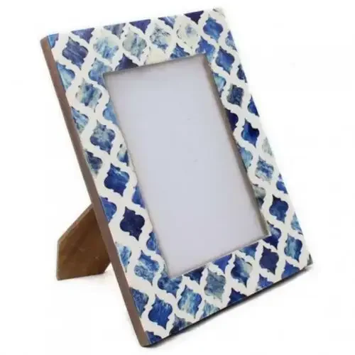 Best quality handcrafted wooden bone inlay picture photo frame for decoration from India handicraft square shape By RDM