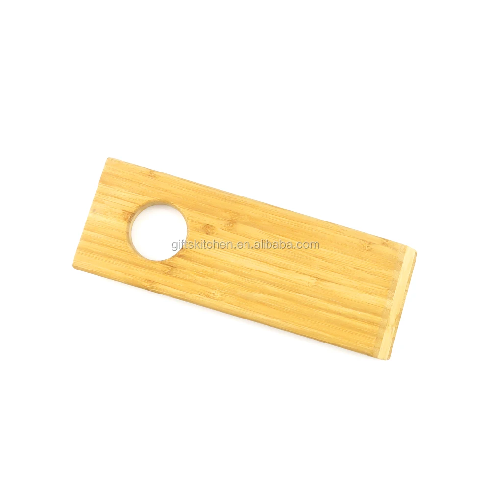 Wholesale Natural Custom Bambu Wine Balancing Tilting Rack  Bamboo Balance Wine Bottle Holder