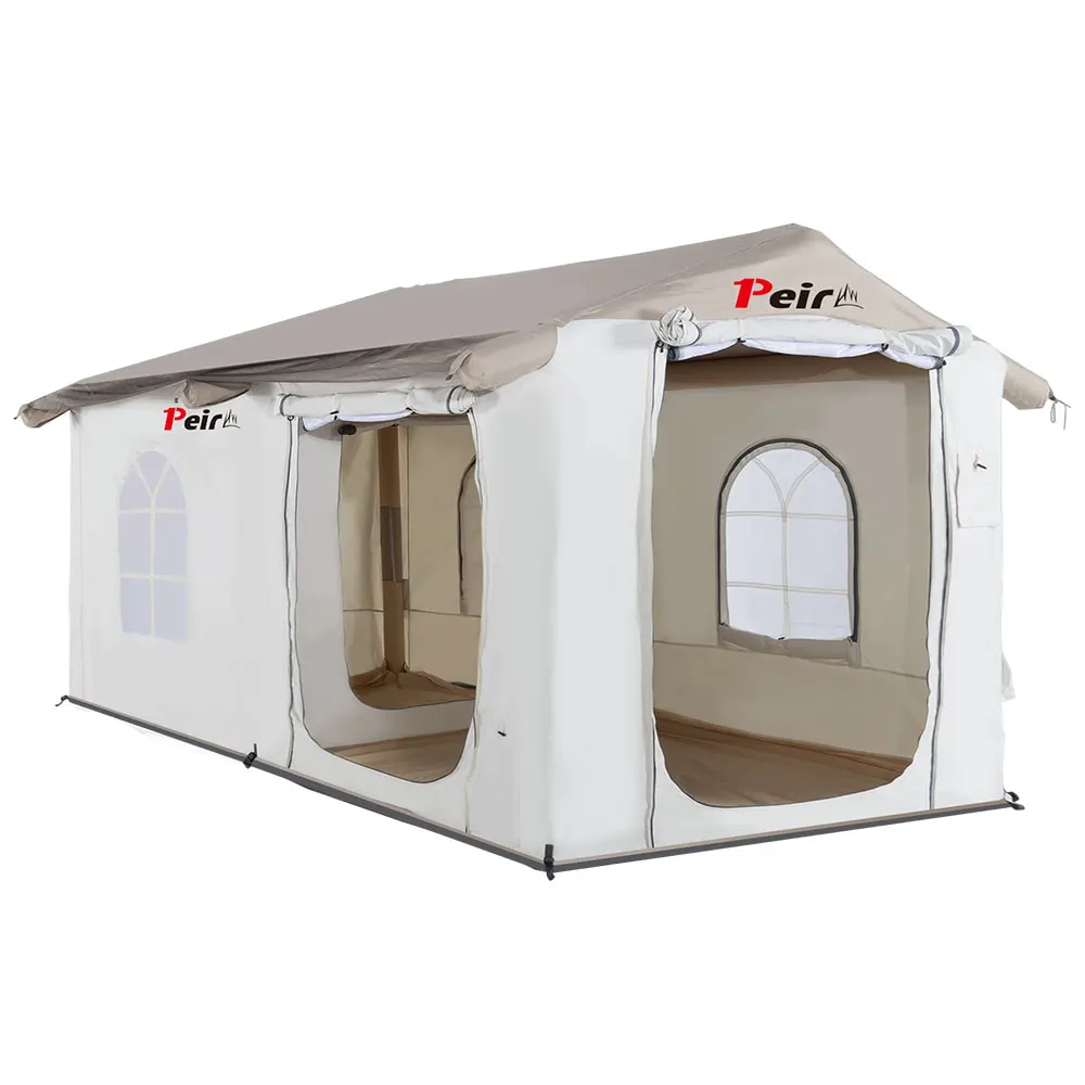 High Quality Customized 4 Season Luxury Large Outdoor Camp Family air camping tube tent Waterproof PVC Inflatable Camping Tent