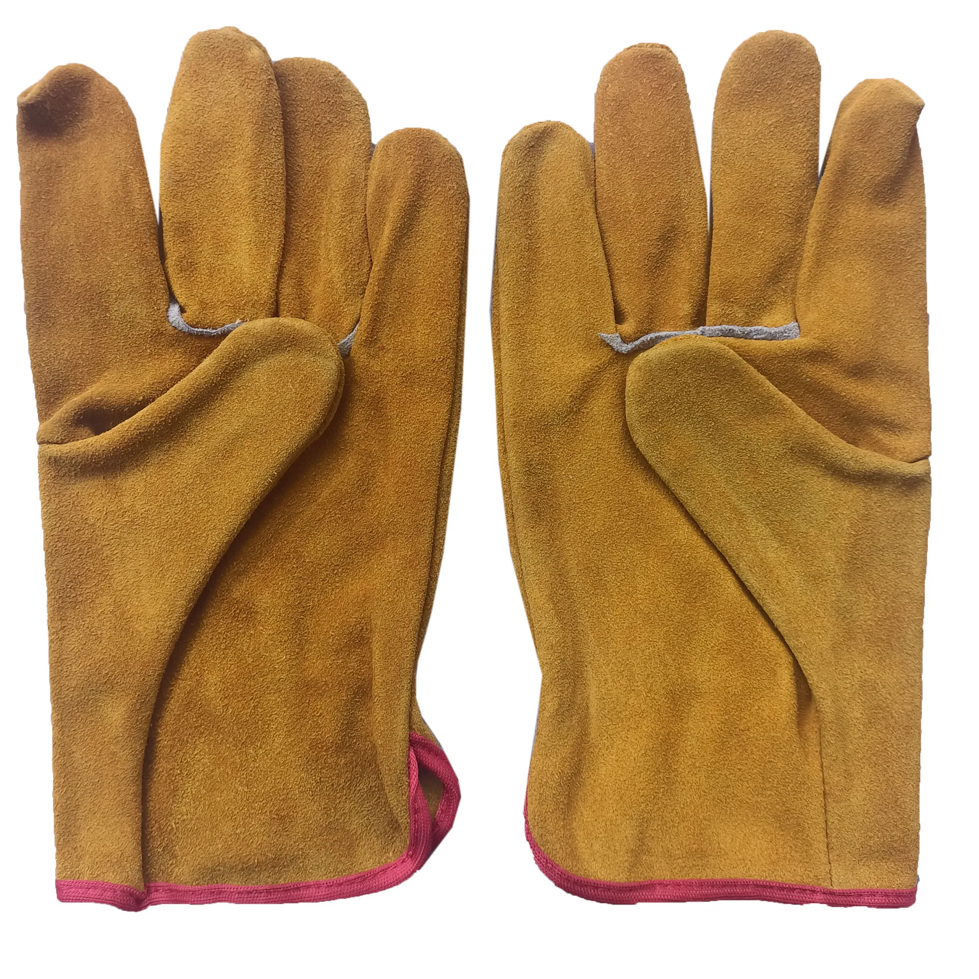 Goat Grain Worker Driver Mechanic glove/Yellow goat good price safety working glove/Hand Protection Mechanic driver worker glove