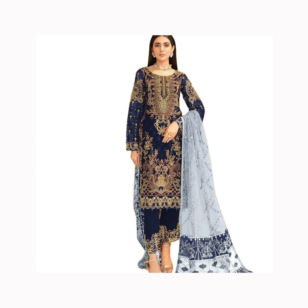 Launching New Designer Party Wear Look Heavy Embroidery Work Gown Patiala Salwar And Dupatta Fully Stitched Suit Traditional