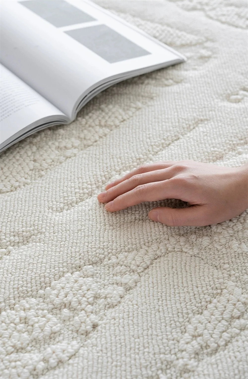 Solid Color Jacquard Carpet Roll Water Proof And Anti Stain Living Room Rugs Hot Sale