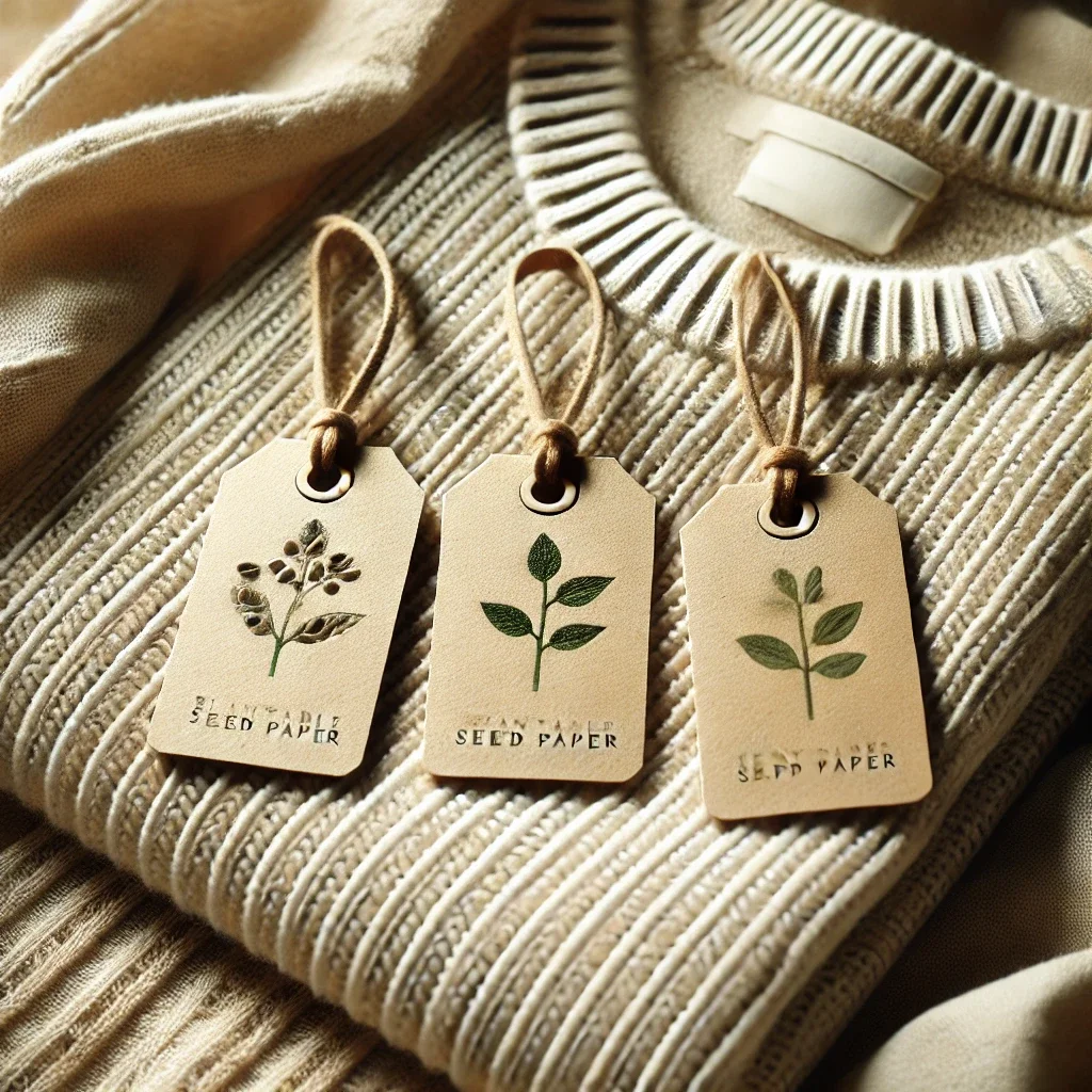 High Quality Bio-Safe Handcrafted Plantable Swing Tag Luxury Recycled Paper Handmade for Eco-Gifting and Green Events