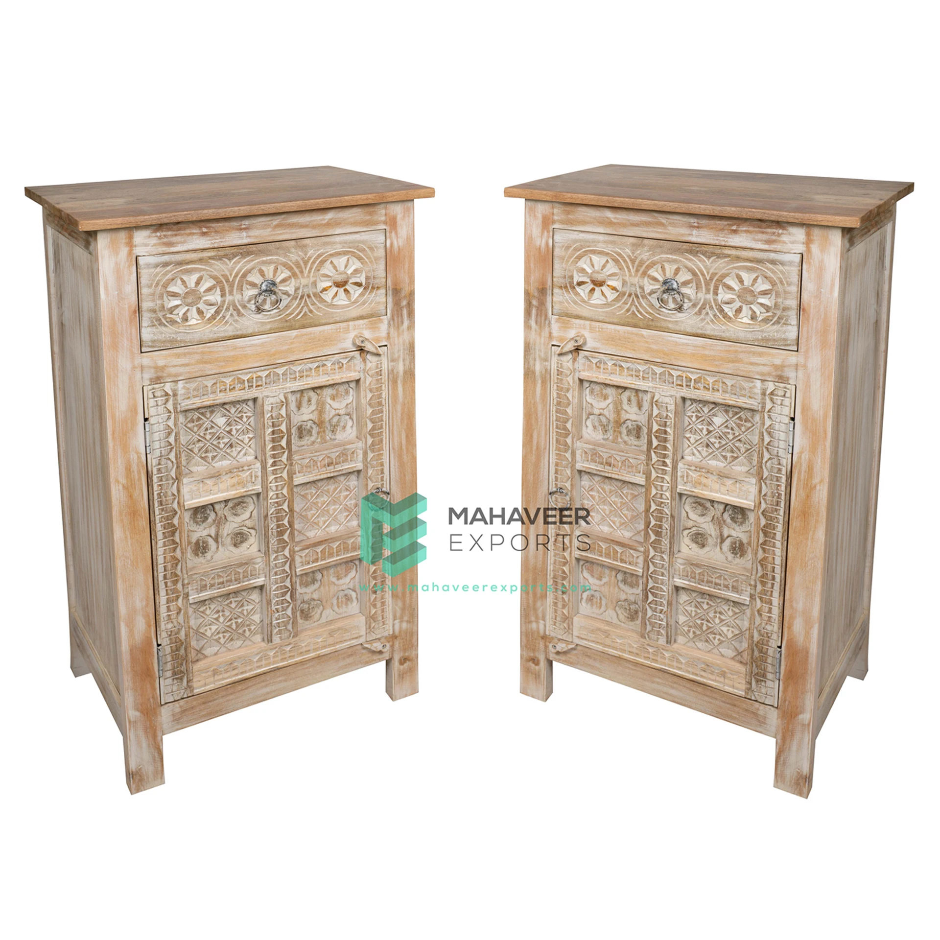 Best Quality Wooden Hand Carved Six Drawer Chest In Distress Finish For Living Room Carved Design Furniture