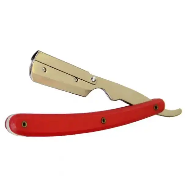 High Quality  Stainless Steel Blade Straight Cut throat Salon Barber Shaving Razor with metal handle