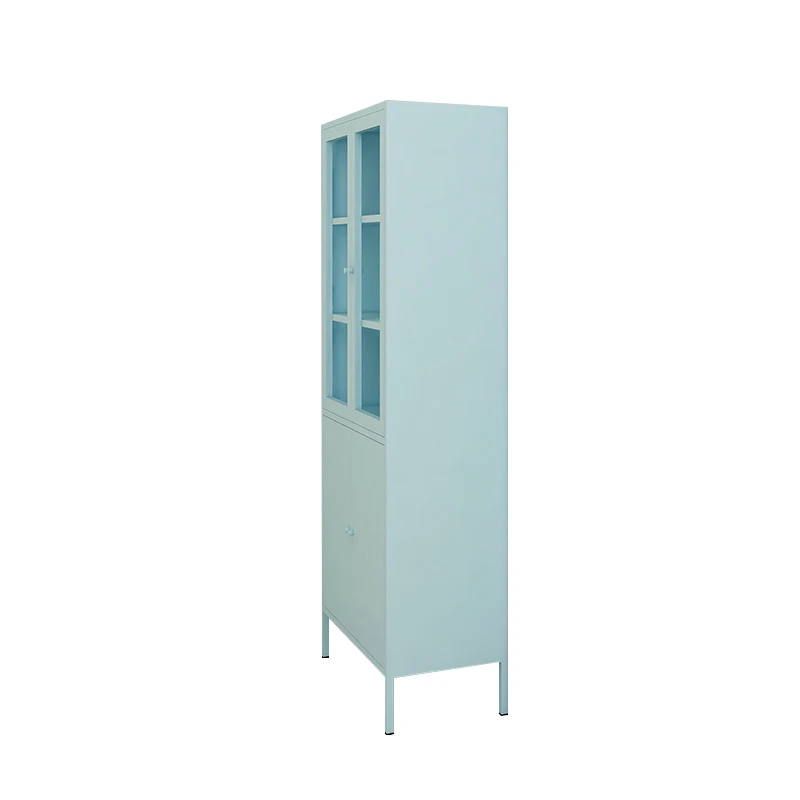 Modern Nordic Style Home Metal Storage Cabinet Storage Cabinet With Standing Feet Metal Bookcase