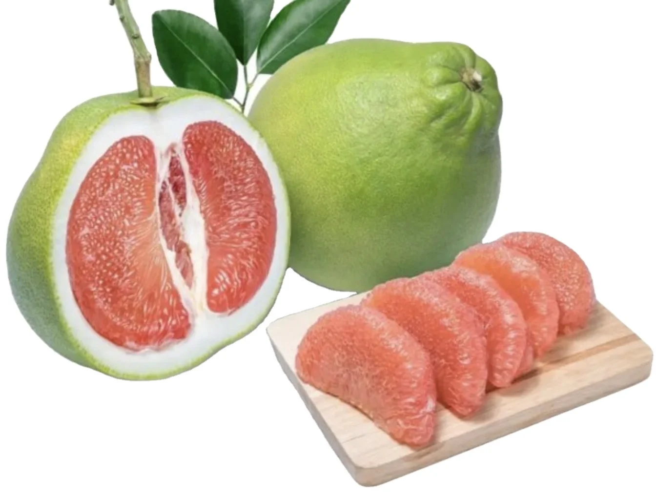 Fresh Fruit 1-1.8 kg/pcs Fresh Citrus Fruit Green skin pomelo grapefruit With pink flesh Brix 10 - 13% In Vietnam