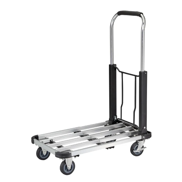 Shopping trolley 4 wheels foldable rolling cart