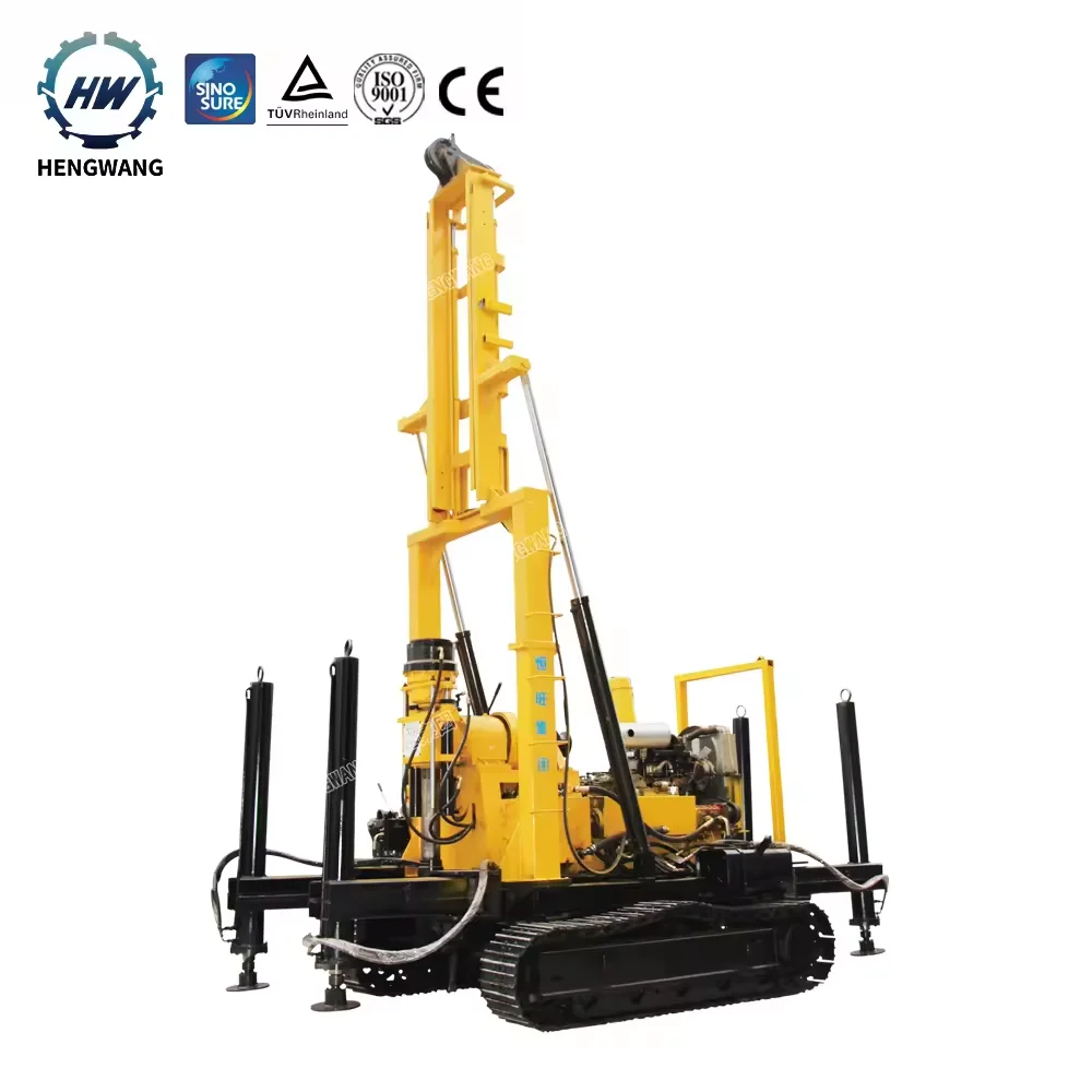 Hengwang HW190L borewell drilling rig crawler small hydraulic water well drilling rig machine price for sale