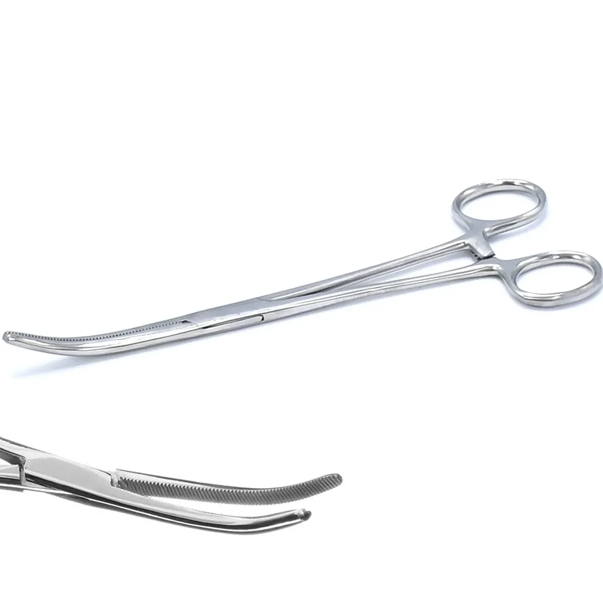 Long Curved Hemostat Forceps - Stainless Steel Locking Tweezer Clamps - Ideal Hemostats for Nurses, Fishing Forceps, Crafts