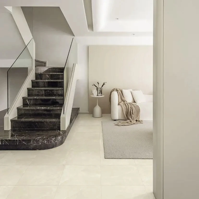 Foshan JBN 600x600 Mable Look Beige and Grey Color Matte Surface Porcelain Tiles Anti-Slip and Acid-Resistant for Bathroom Floor