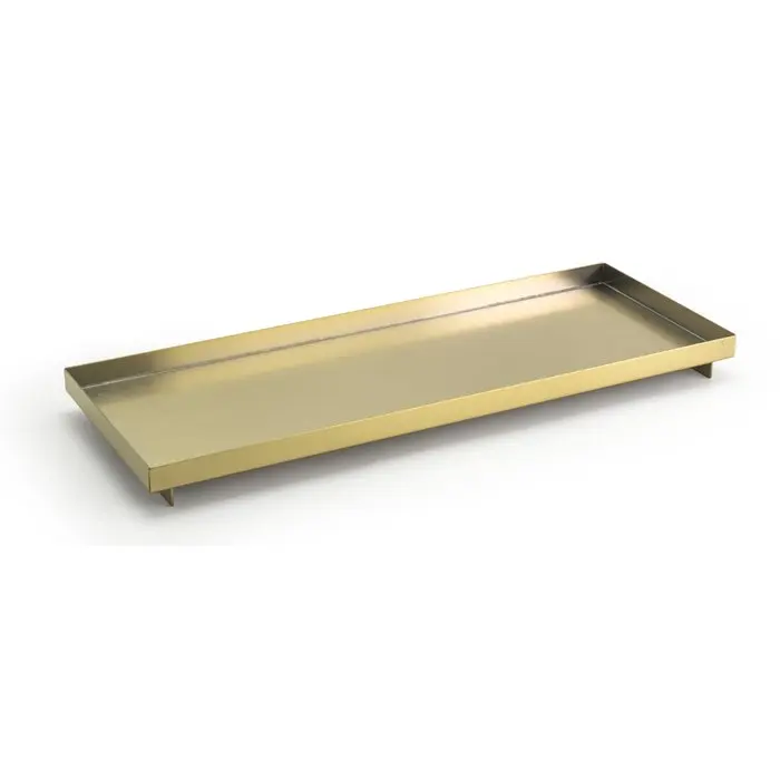 Rectangle Matte Brass Amenity Tray