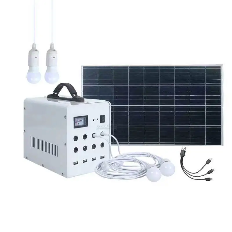 Solar mobile energy storage power supply system portable family emergency lighting