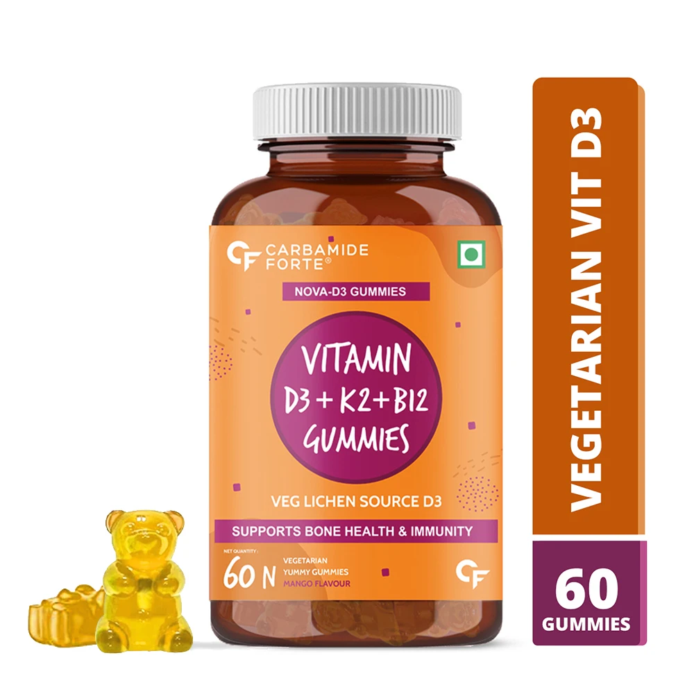 Vitamin D3 K2 B12 Gummies for Women, Men & Kids to protect support strong bones health, teeth & gum and Immunity