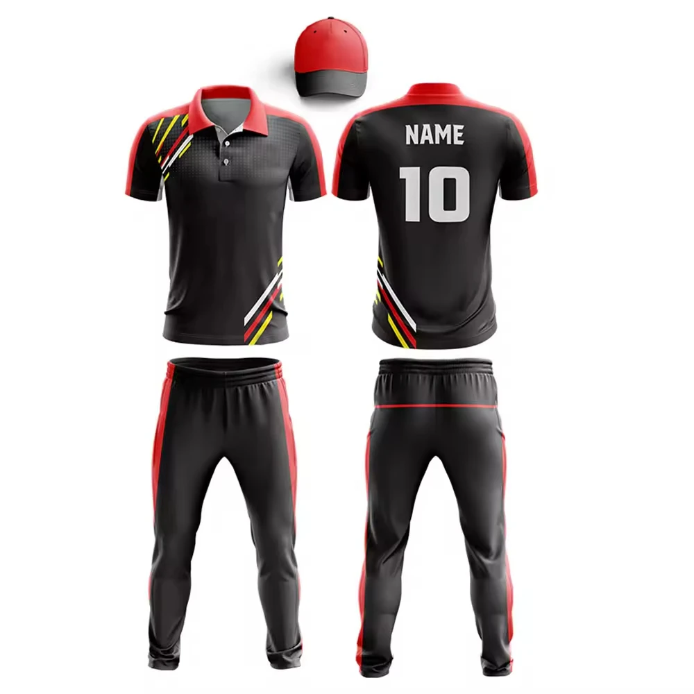 Team Wear Cricket Training Youth And Adults Hot Sale Cricket Uniform Custom Printing Cricket Uniform For Men