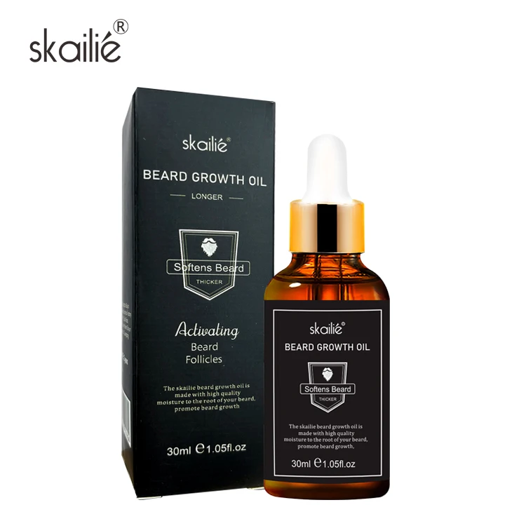 Skailie Ready To Ship Natural Organic Beard Hair Growth Essential Beard Oil Serum For Men