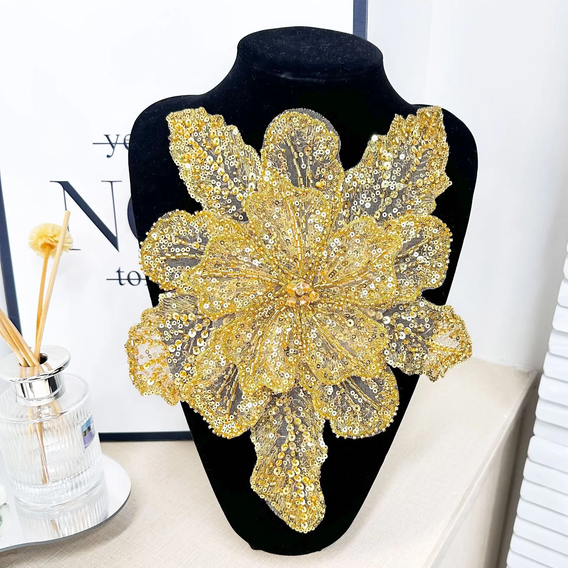 Multi-color multi-layer sequins beading decoration new three-dimensional flower clothing applique dress corsage
