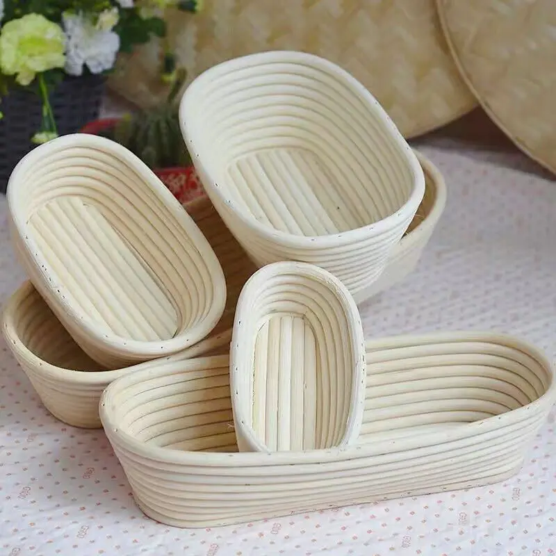 Oval Shaped Sets Vietnam Wholesale Wicker Dough Bread Basket Banneton Proofing Basket Baking & Pastry Tool Kitchen accessories
