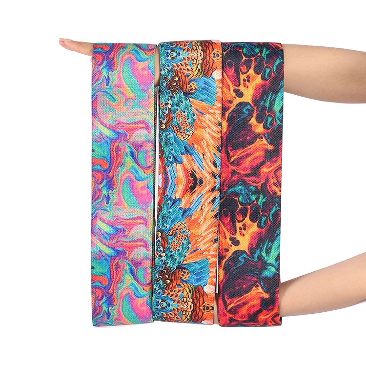 Customization Pattern Fabric Hip Resistance Booty Band Personalized Logo Booty Shaping Bands