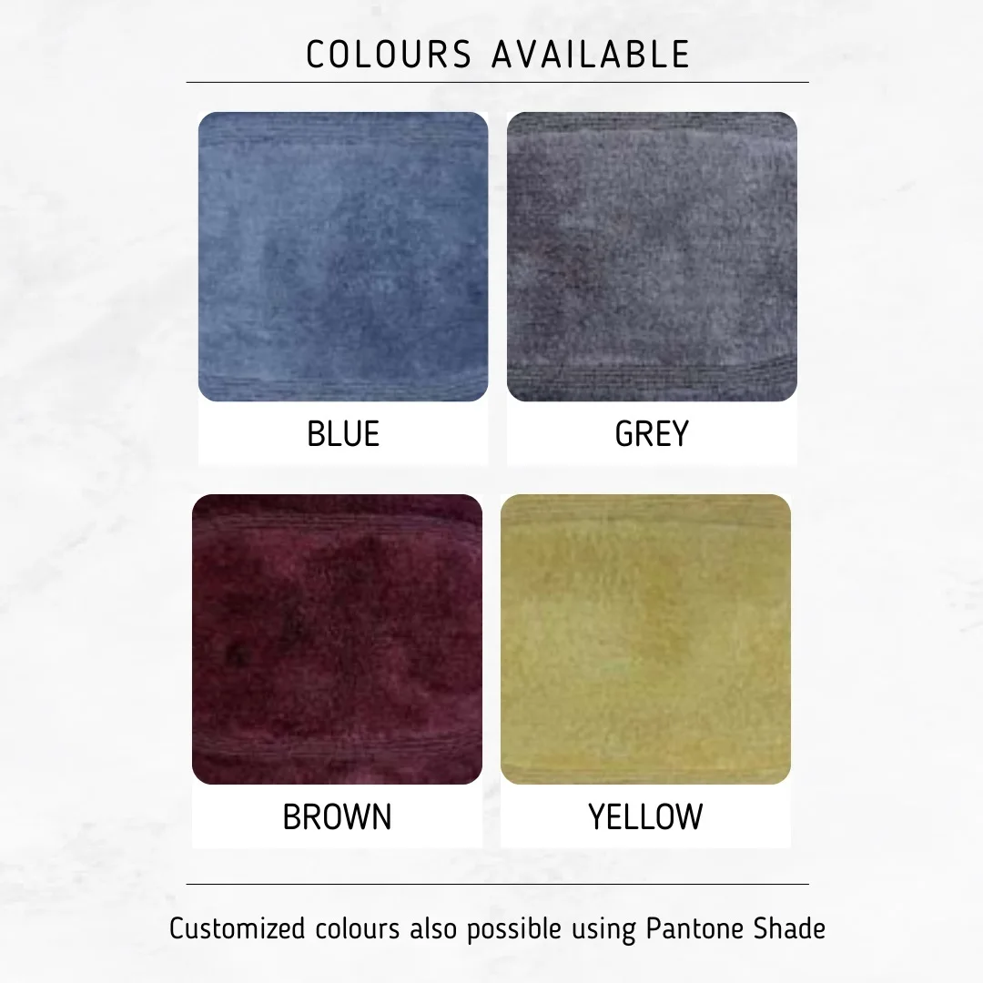 Highest Selling Water Absorbent Superior Quality 100% Cotton Solid Oval Bath Mat Available at Discounted Market Price