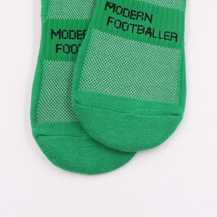 Custom sale grey green youth athletic anti slip ankle compression sports high crew socks with grip